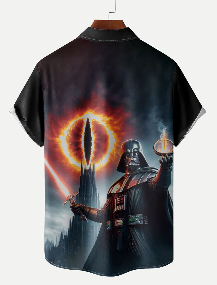  Classic Movie pattern short sleeved shirt