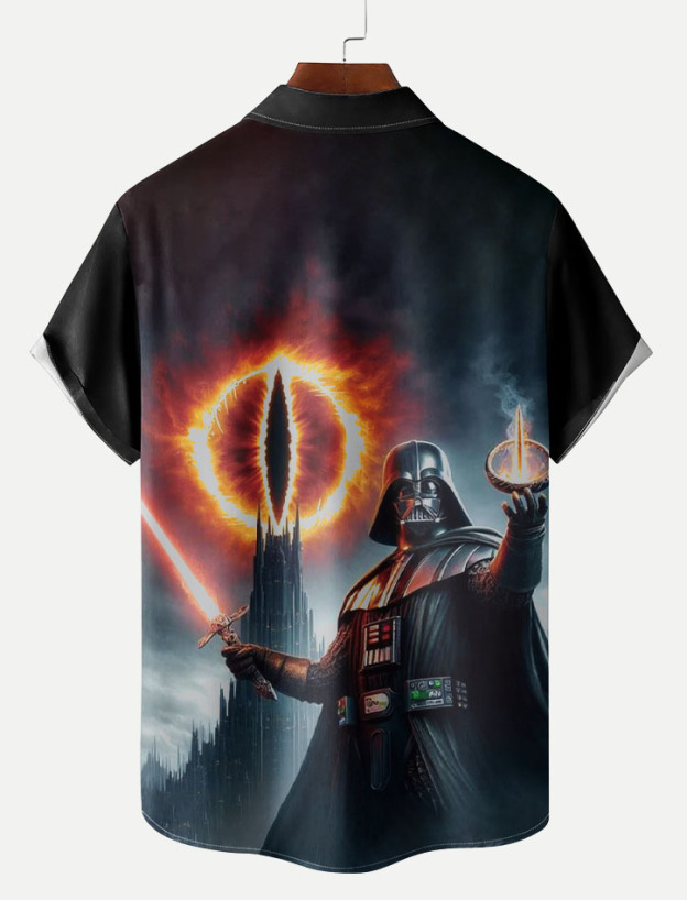  Classic Movie pattern short sleeved shirt