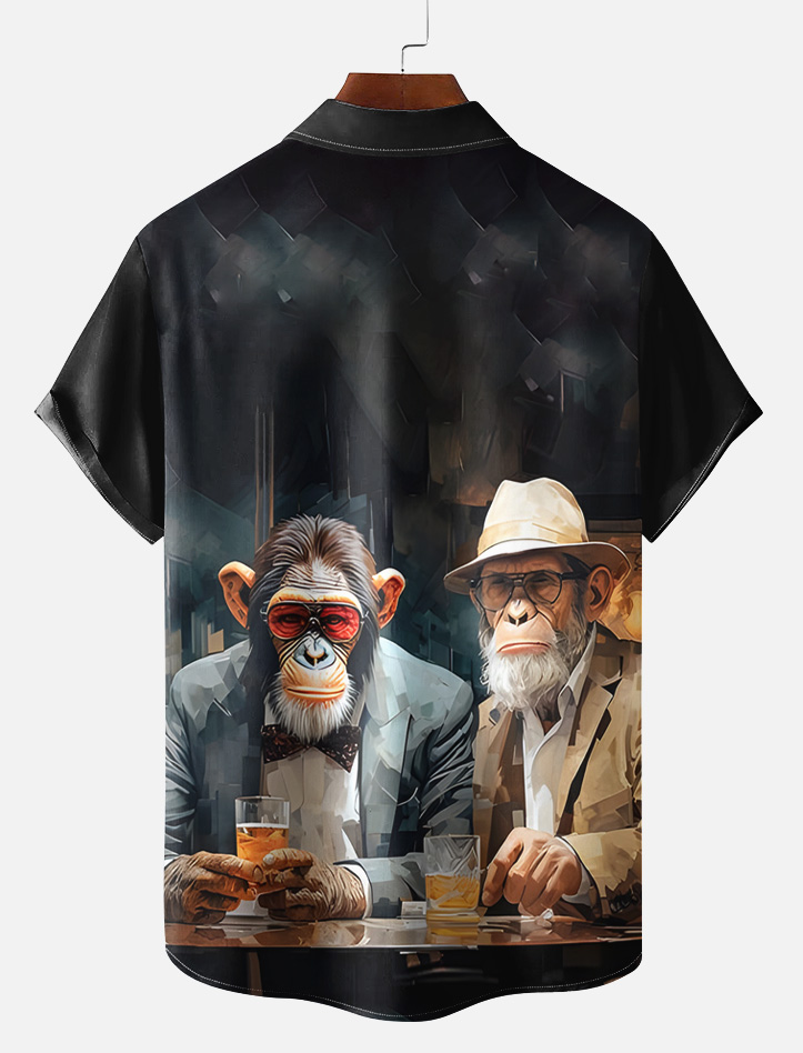 Animal Graphic Short Sleeve Shirt