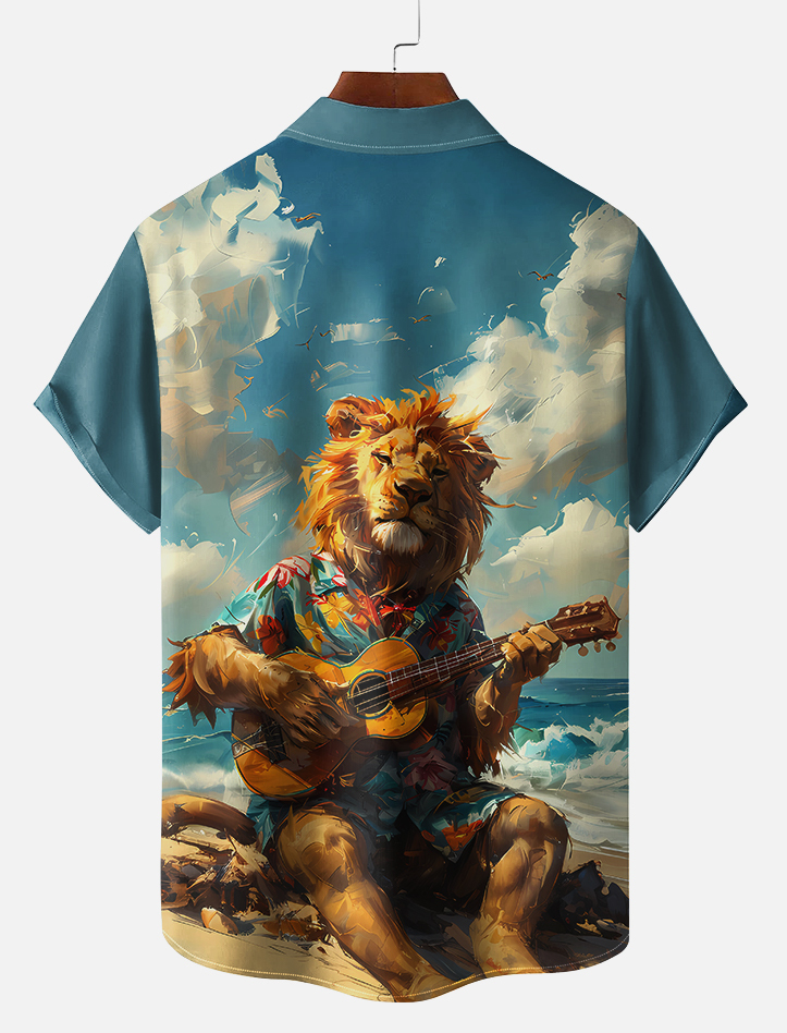 Hawaii Fashion Animal Graphic Short Sleeve Shirt