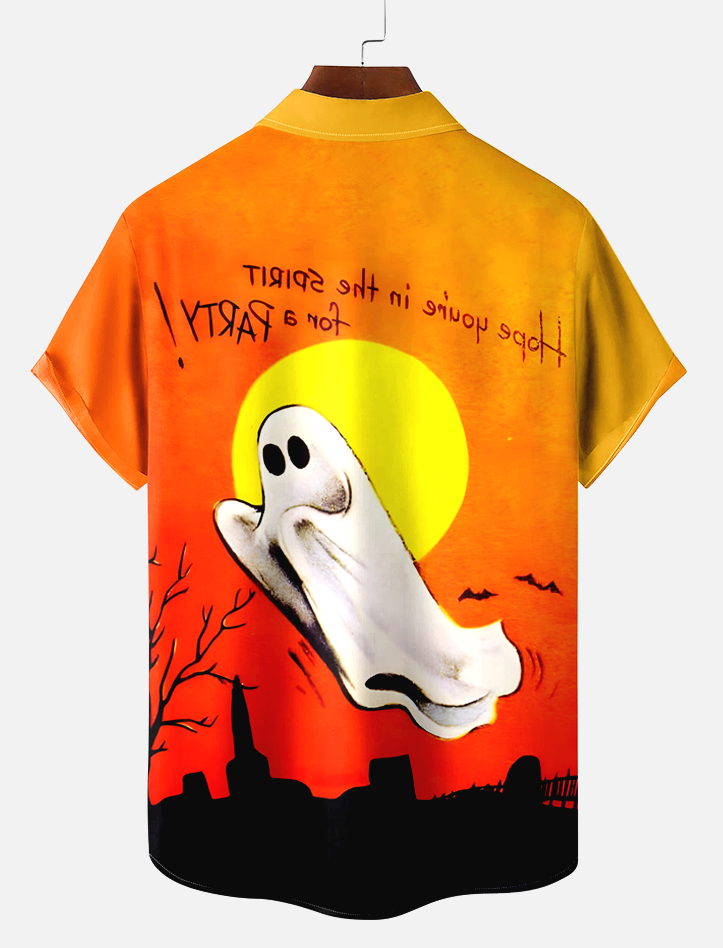 Halloween graphic short sleeve shirt