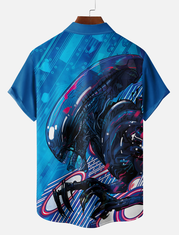 Men's Classic Movie Graphic Short Sleeve Shirt