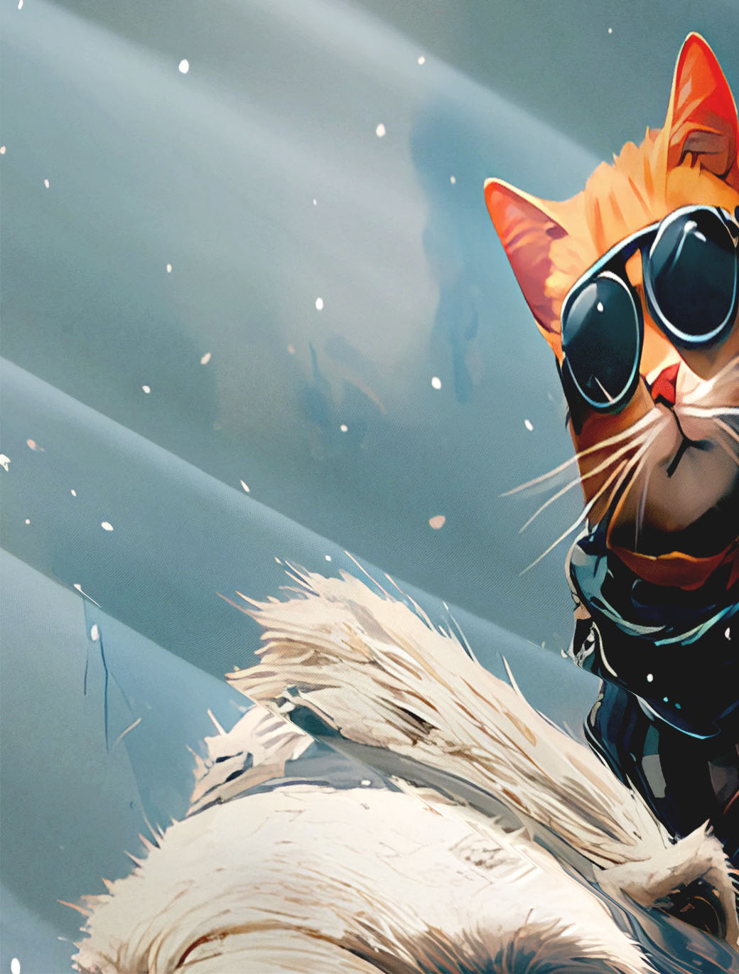 Men's Retro Cartoon Anime Cat Theme Short Sleeve Shirt