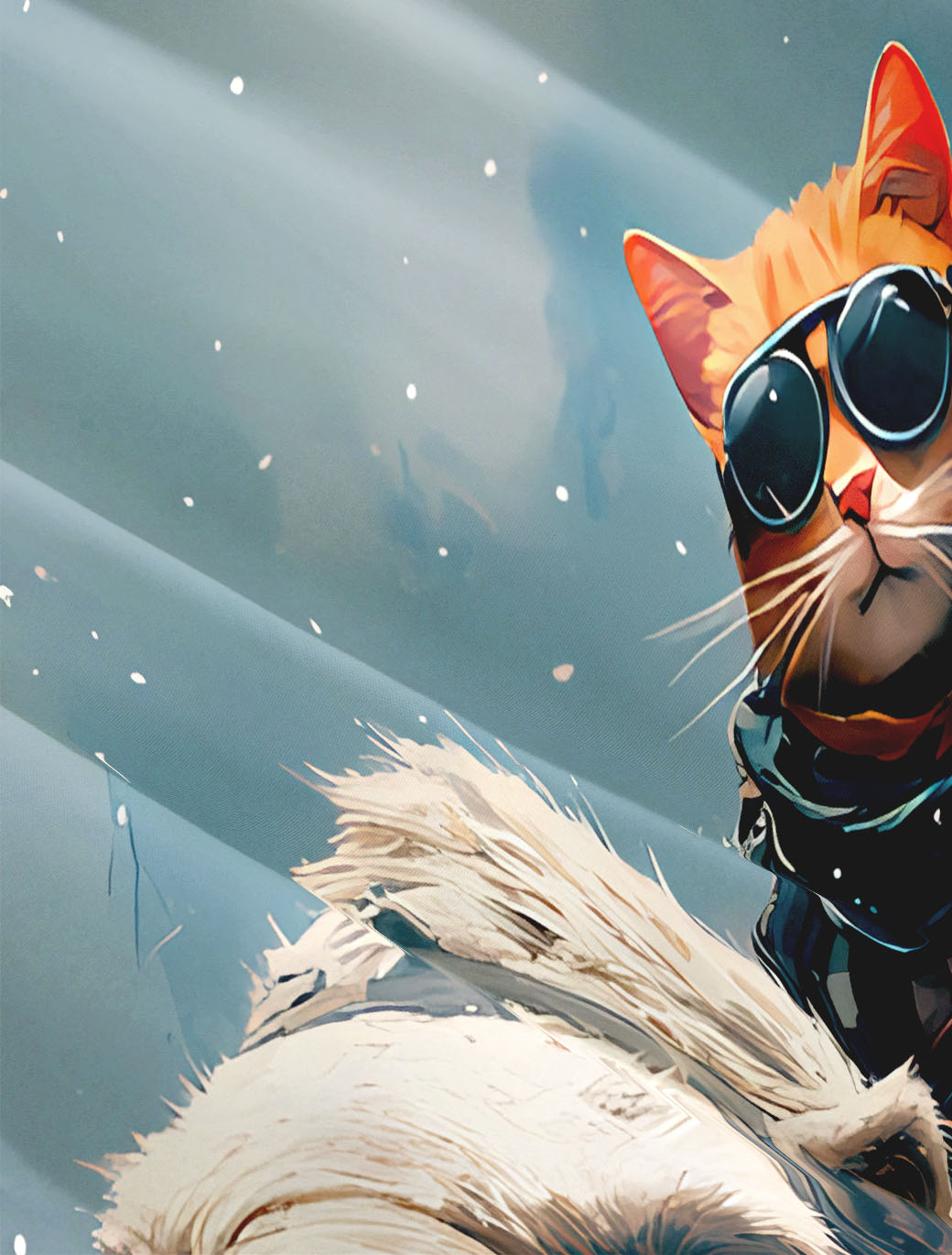 Men's Retro Cartoon Anime Cat Theme Short Sleeve Shirt