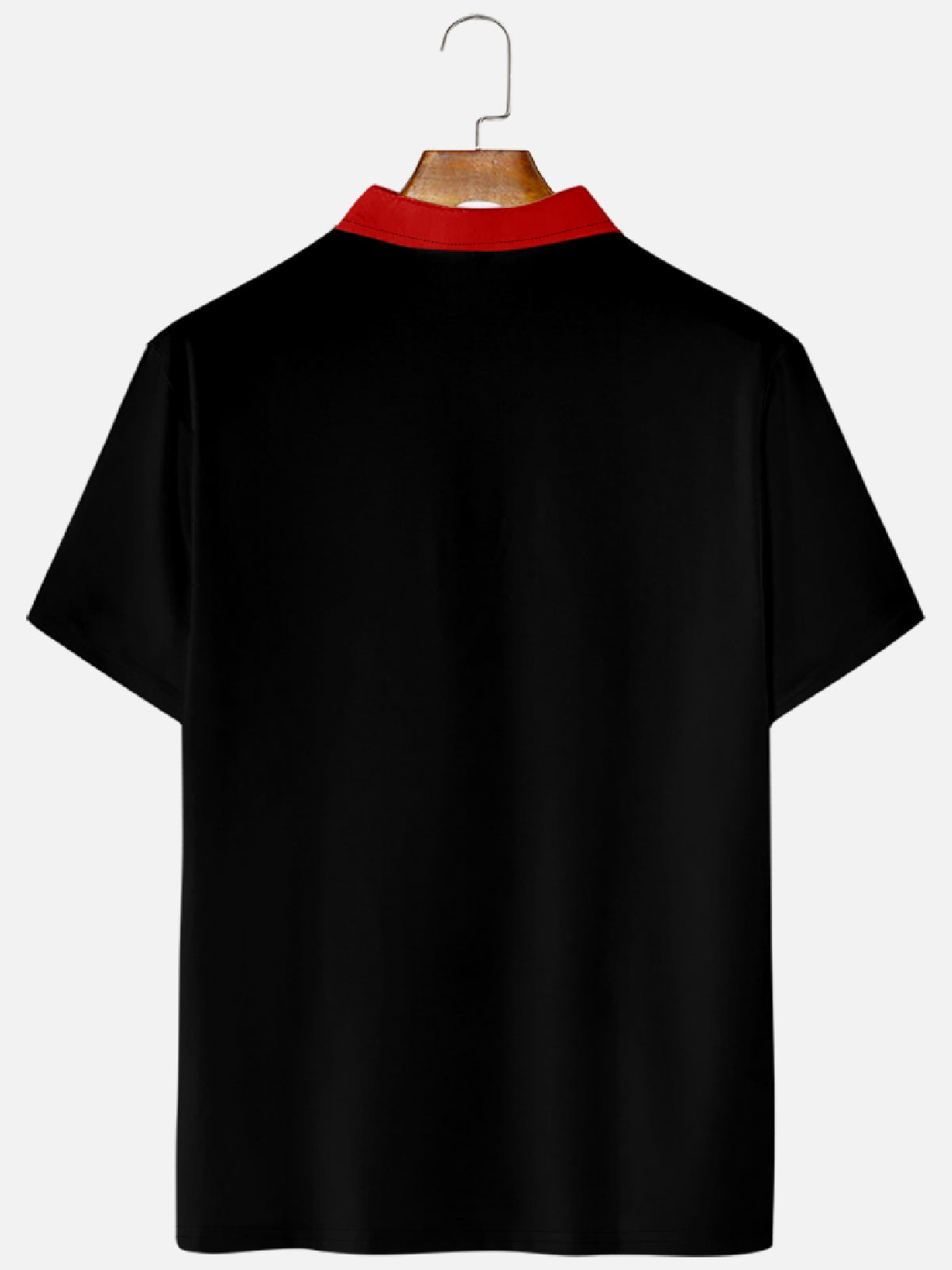 Men's Geometric Casino Print Casual Short Sleeve Hawaiian Bowling Polo Shirt