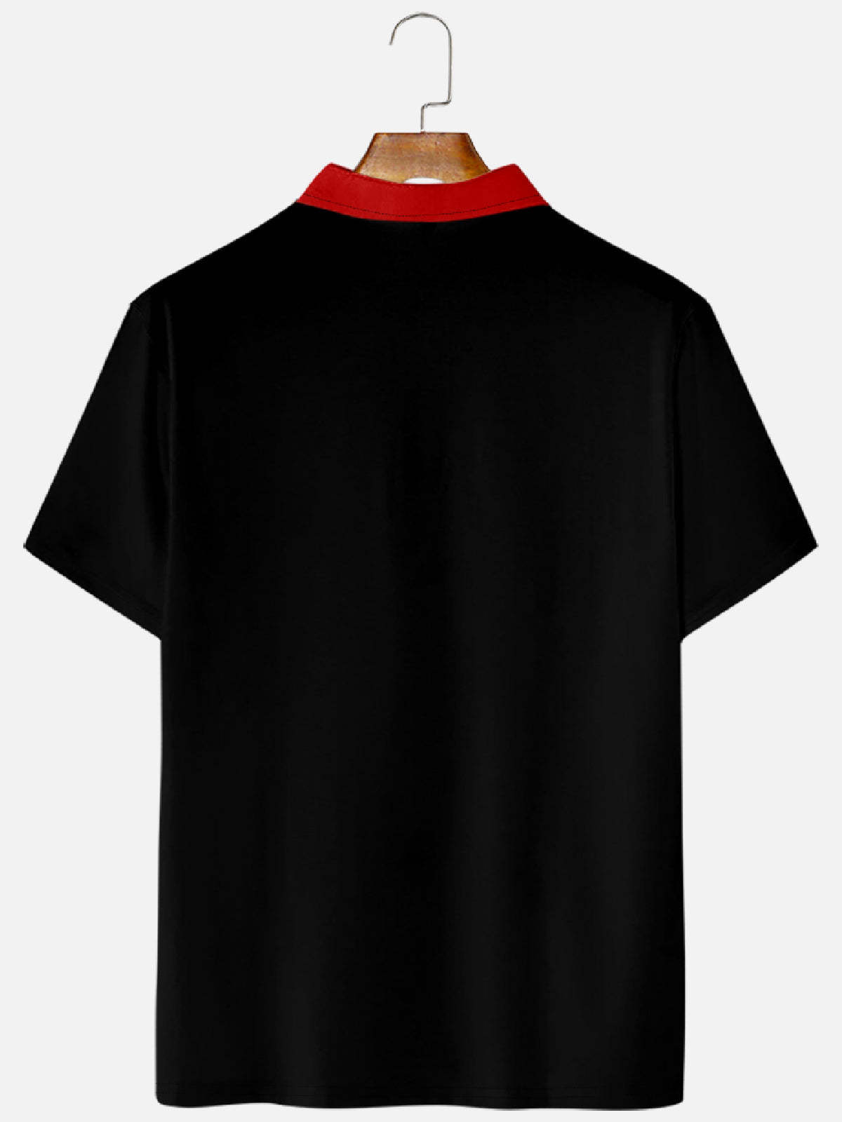 Men's Geometric Casino Print Casual Short Sleeve Hawaiian Bowling Polo Shirt