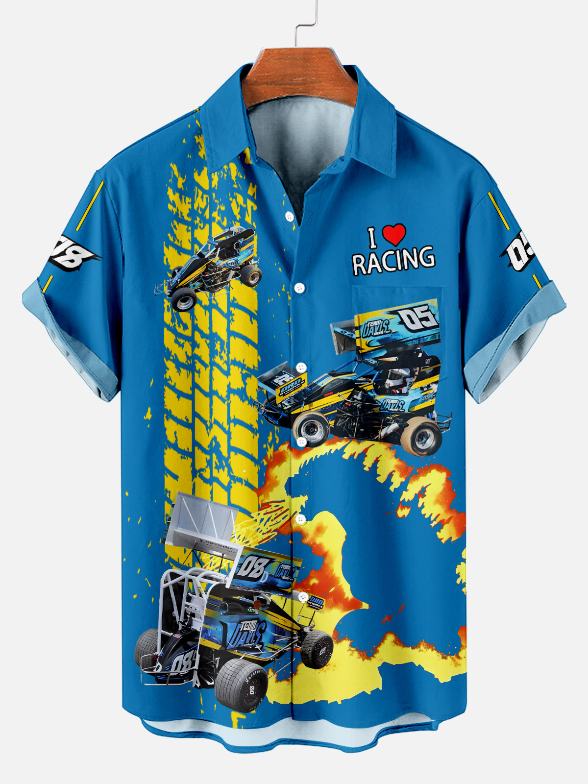 Men's Car Short Sleeve Shirt