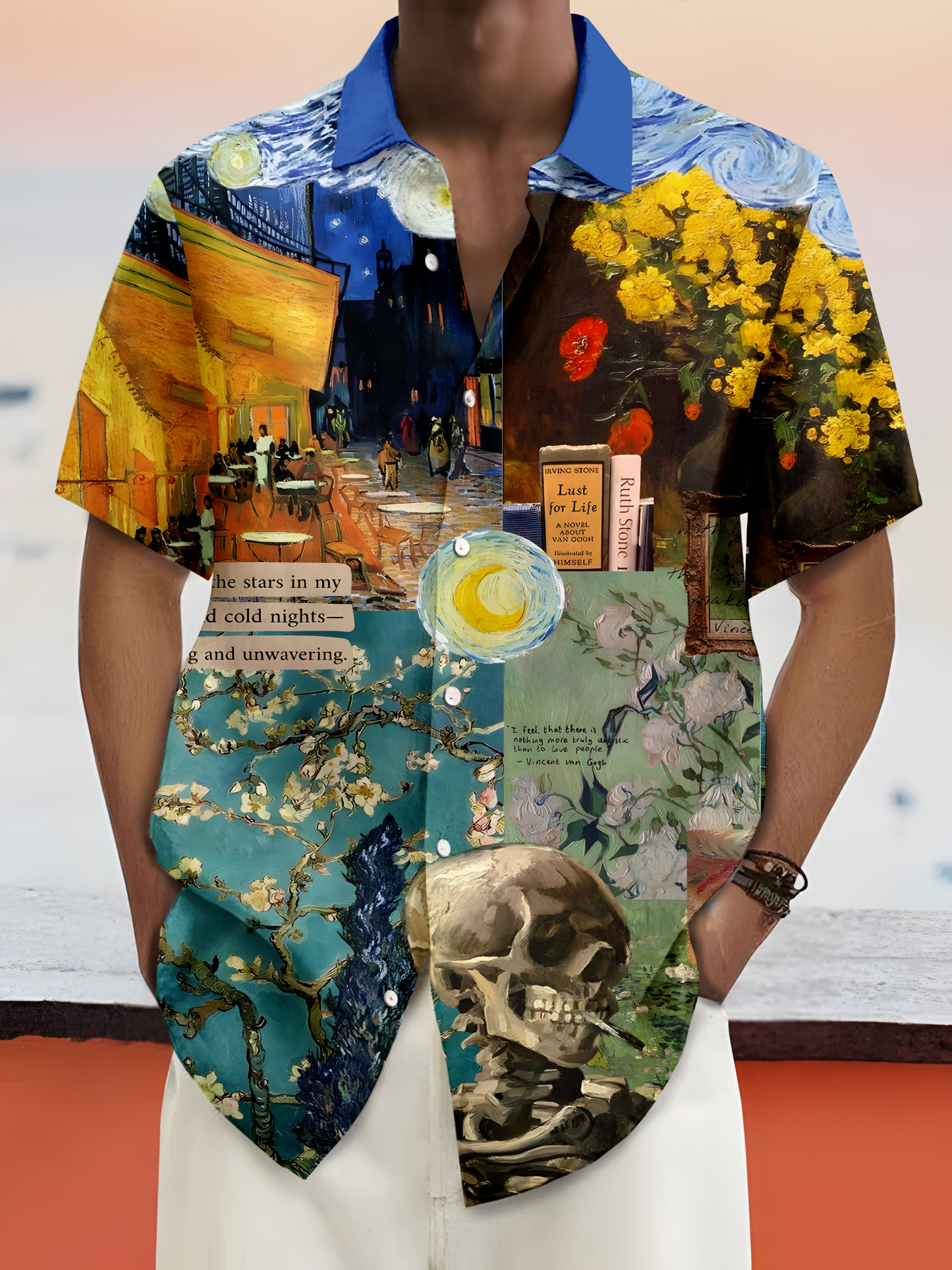 [Copy]Men's Vintage Witch Oil Painting Art Halloween Short Sleeve Shirt