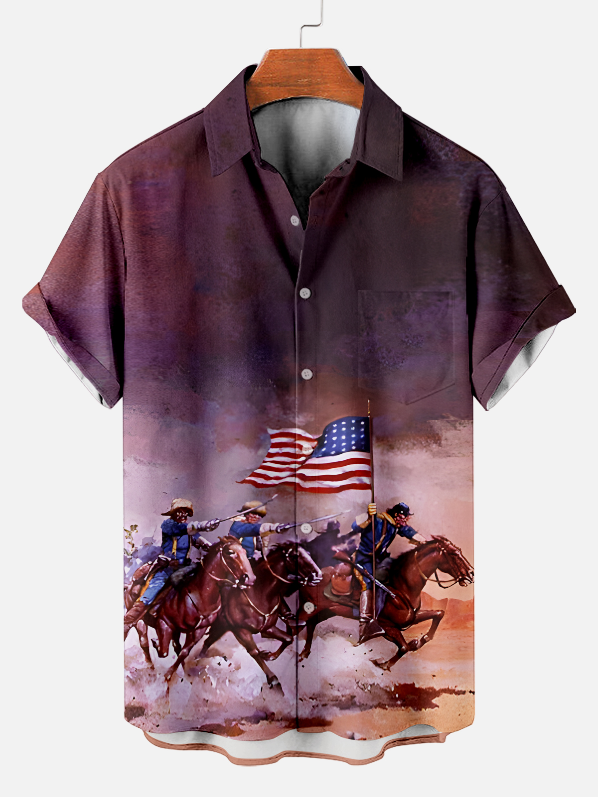 [Copy]Men's Vintage Witch Oil Painting Art Halloween Short Sleeve Shirt