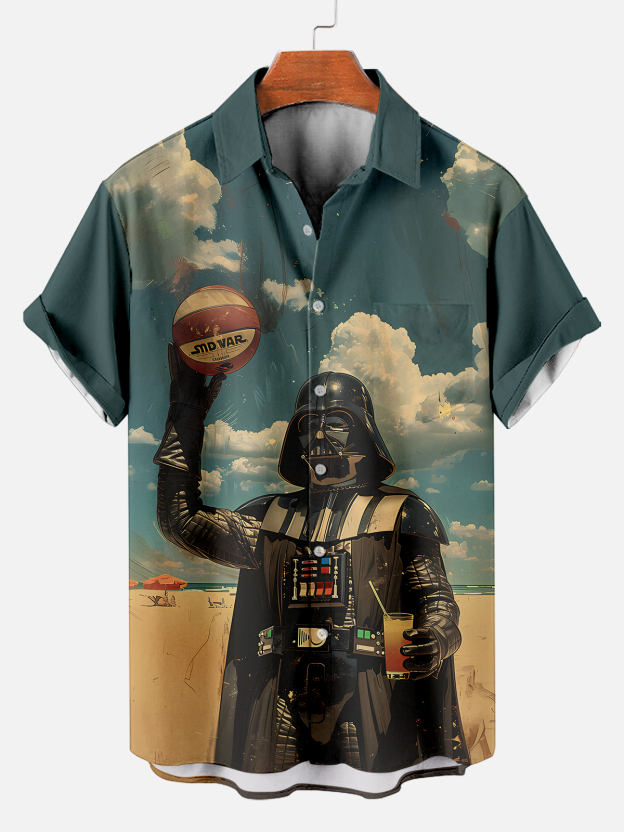 [Copy]Men's Vintage Witch Oil Painting Art Halloween Short Sleeve Shirt