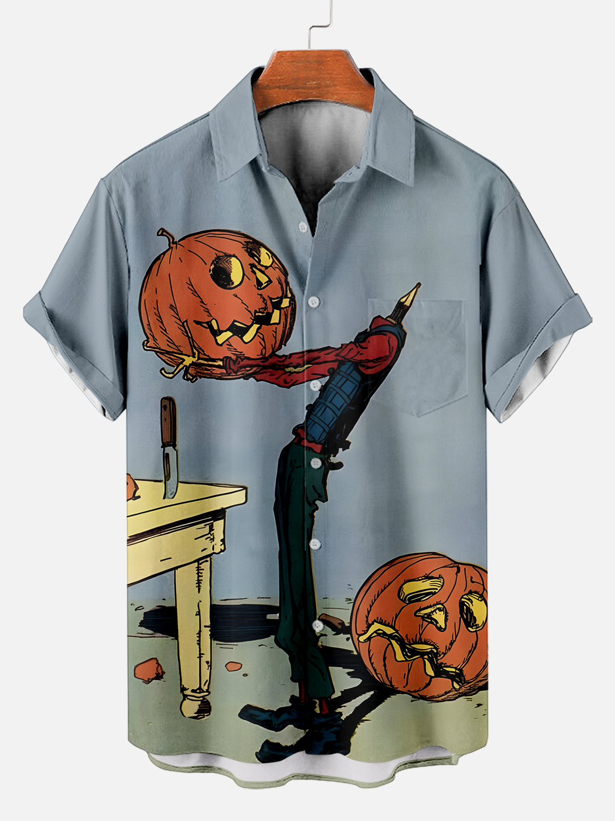 Halloween graphic short sleeve shirt