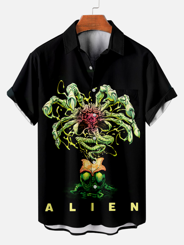 Men's Classic Movie Graphic Short Sleeve Shirt