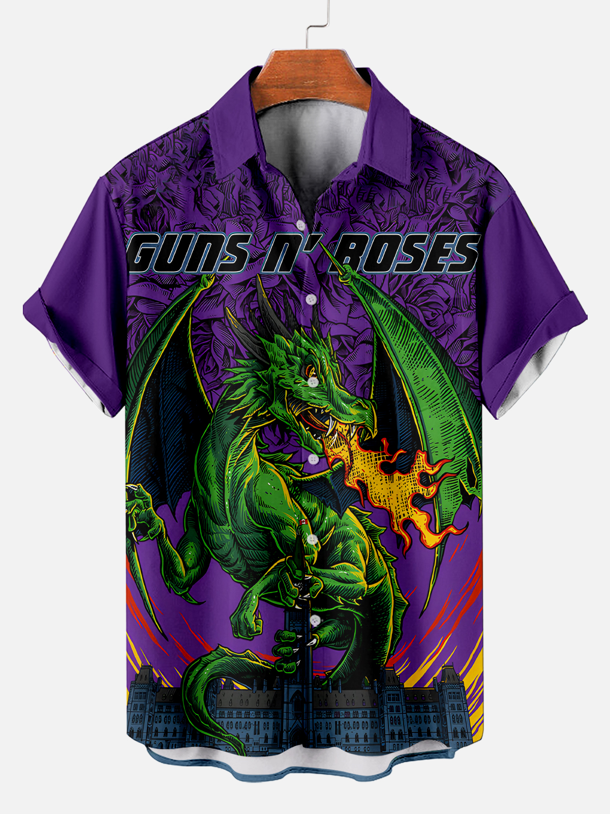 [Copy]Men's Vintage Witch Oil Painting Art Halloween Short Sleeve Shirt