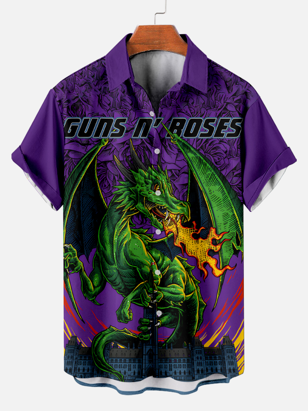 [Copy]Men's Vintage Witch Oil Painting Art Halloween Short Sleeve Shirt