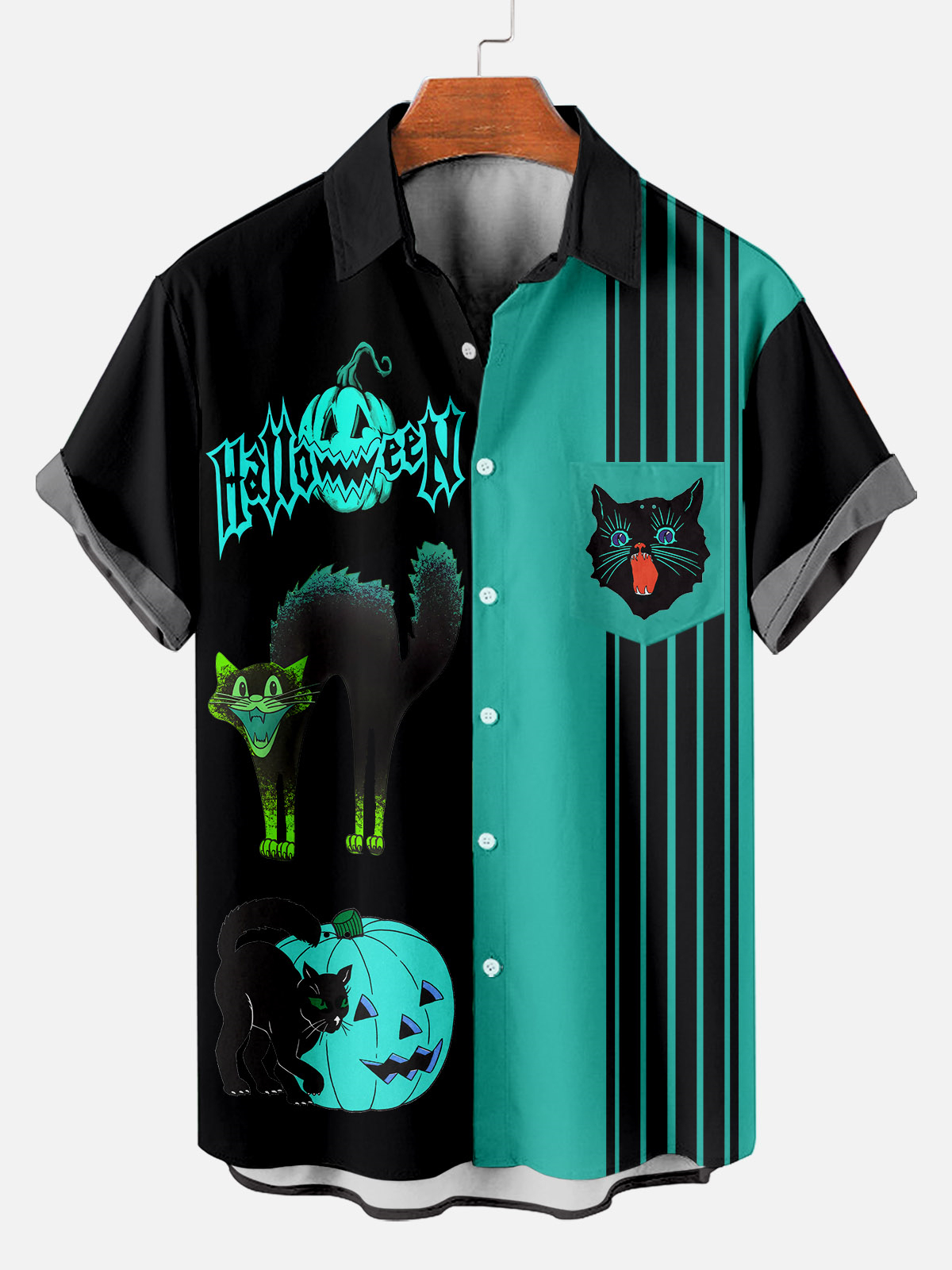 Men's Halloween Graphic Short Sleeve Shirt