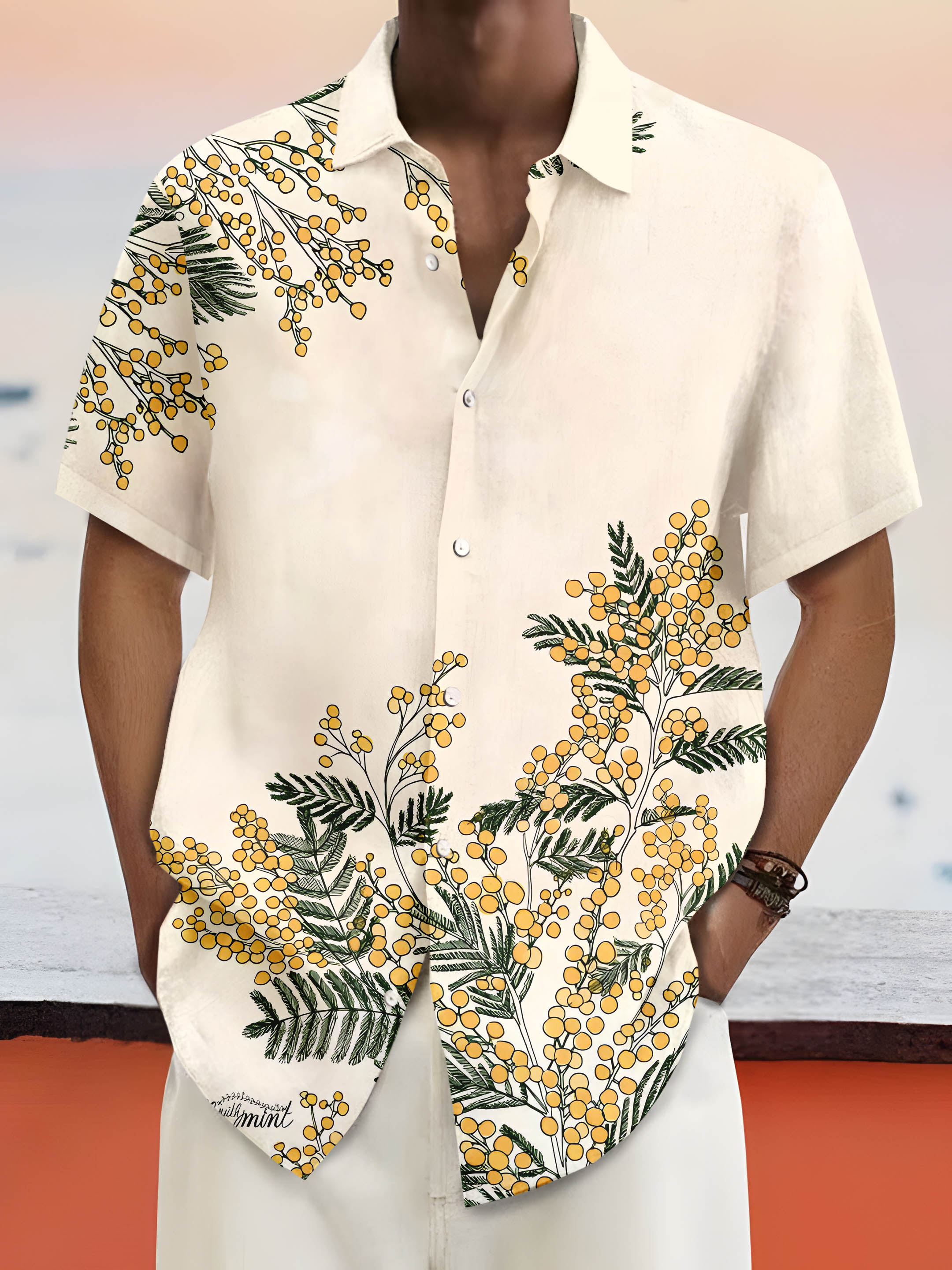 Men's Vintage Hawaiian Short Sleeve Shirt