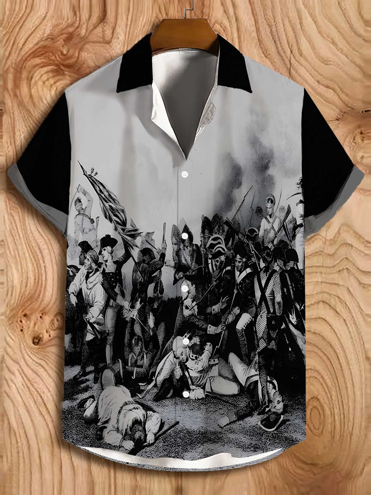Men's Historical War Illustrated Short Sleeve Shirt