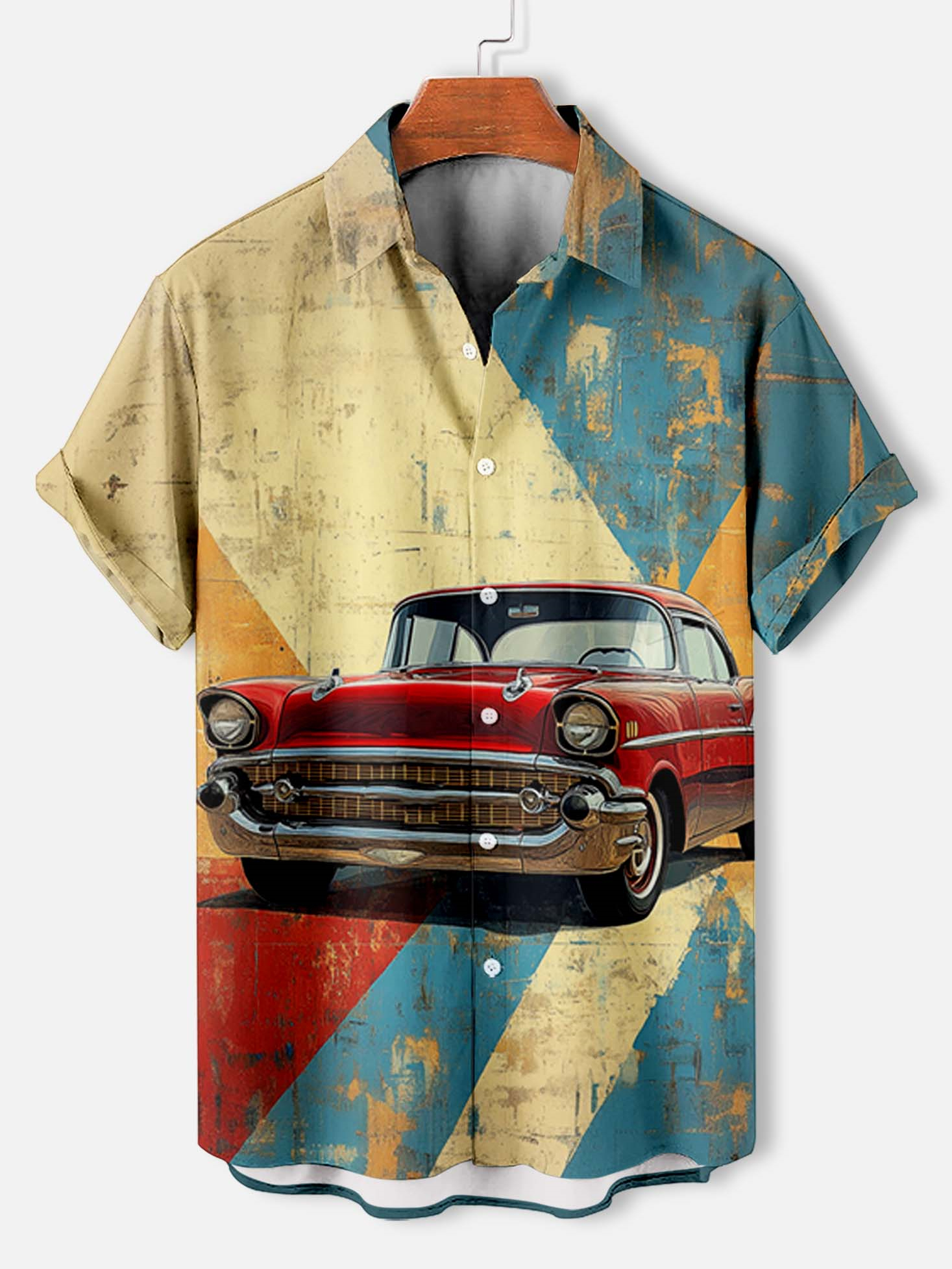 Men's Car Graphic Short Sleeve Shirt