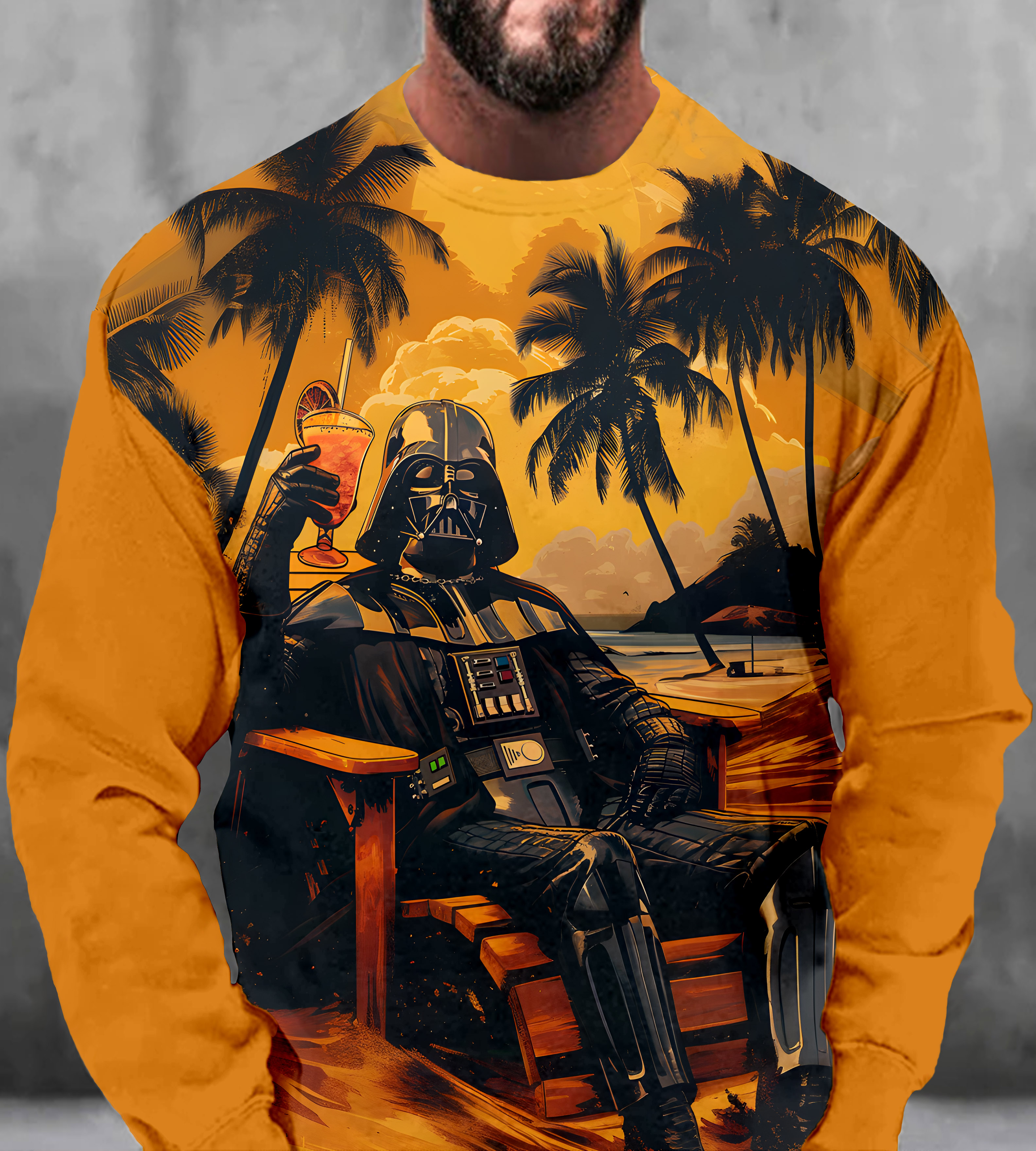 Men's Casual Classic Movie Graphic Long Sleeve Sweater