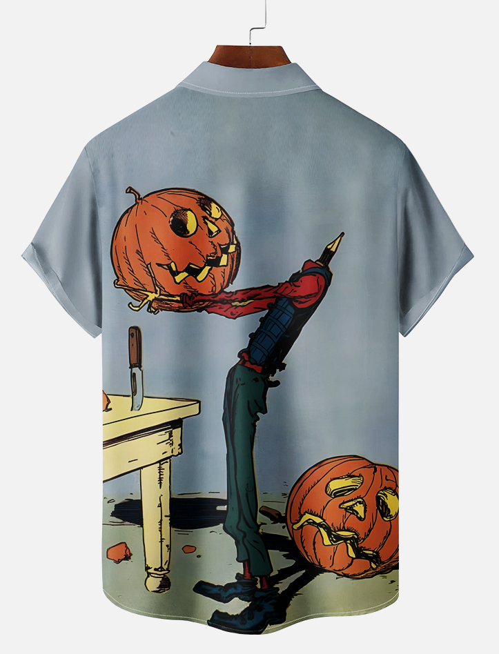 Halloween graphic short sleeve shirt