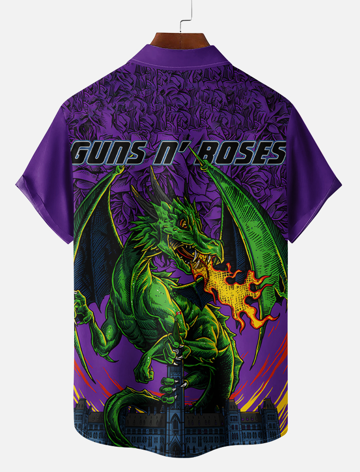 Men's Cartoon Graphic Short Sleeve Shirt