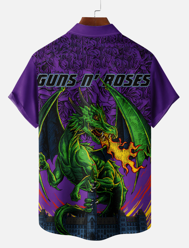 Men's Cartoon Graphic Short Sleeve Shirt