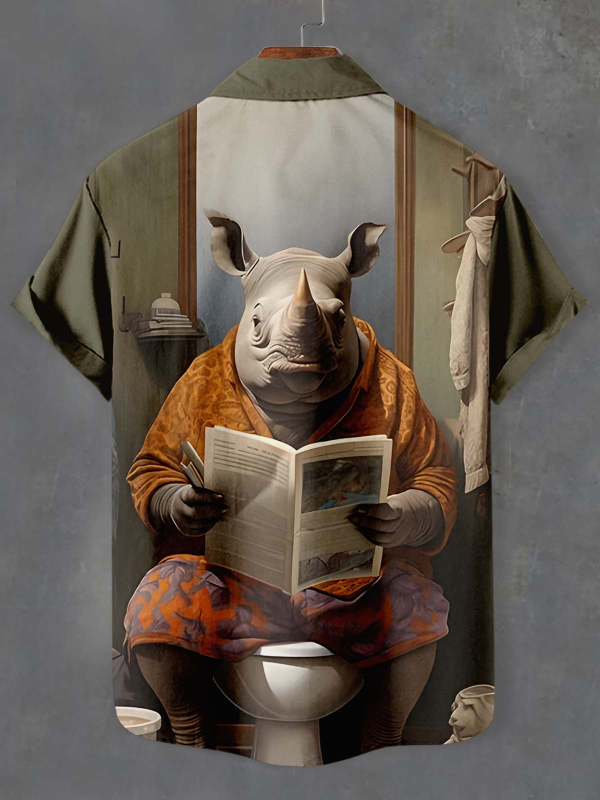 Men's Fun Animal Graphic Short Sleeve Shirt