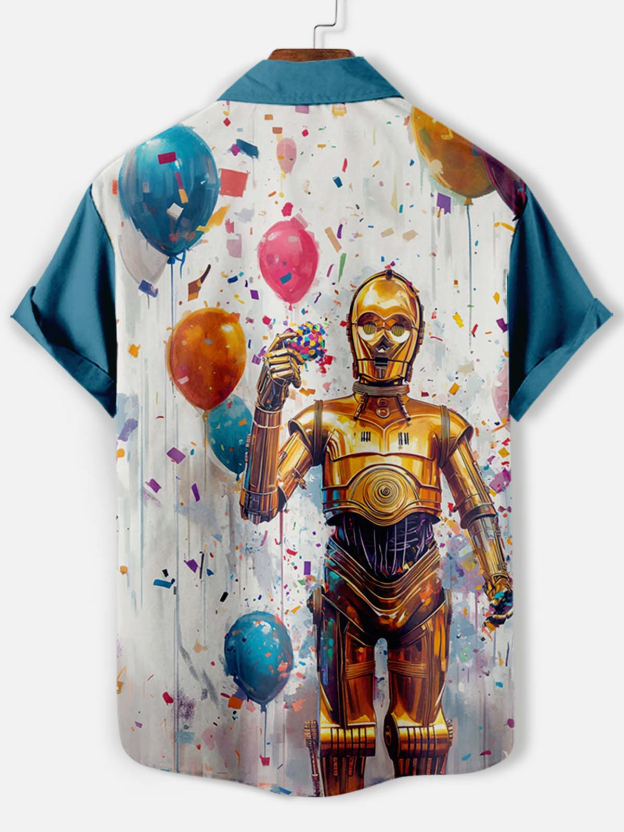 Men's Classic Movie Graphic Short Sleeve Shirt