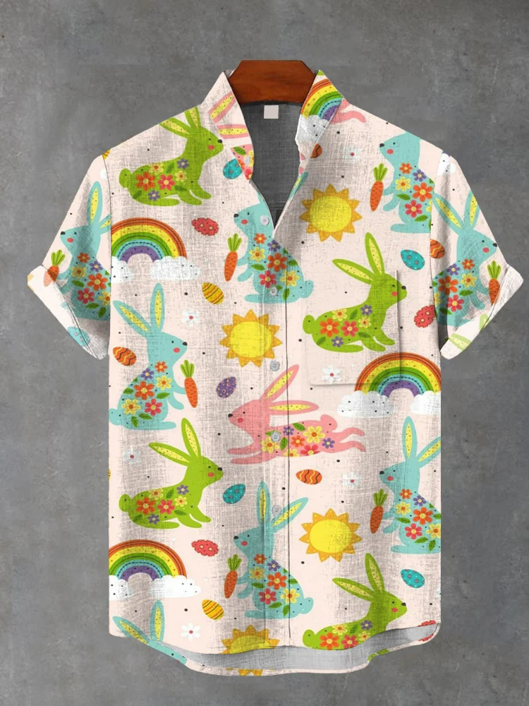 Men's Short Refreshing elegant hawaii Sleeve Shirt