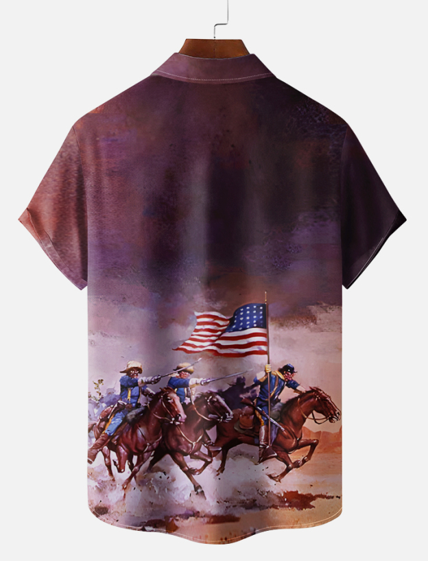 Men's Retro Graphic Short Sleeve Shirt