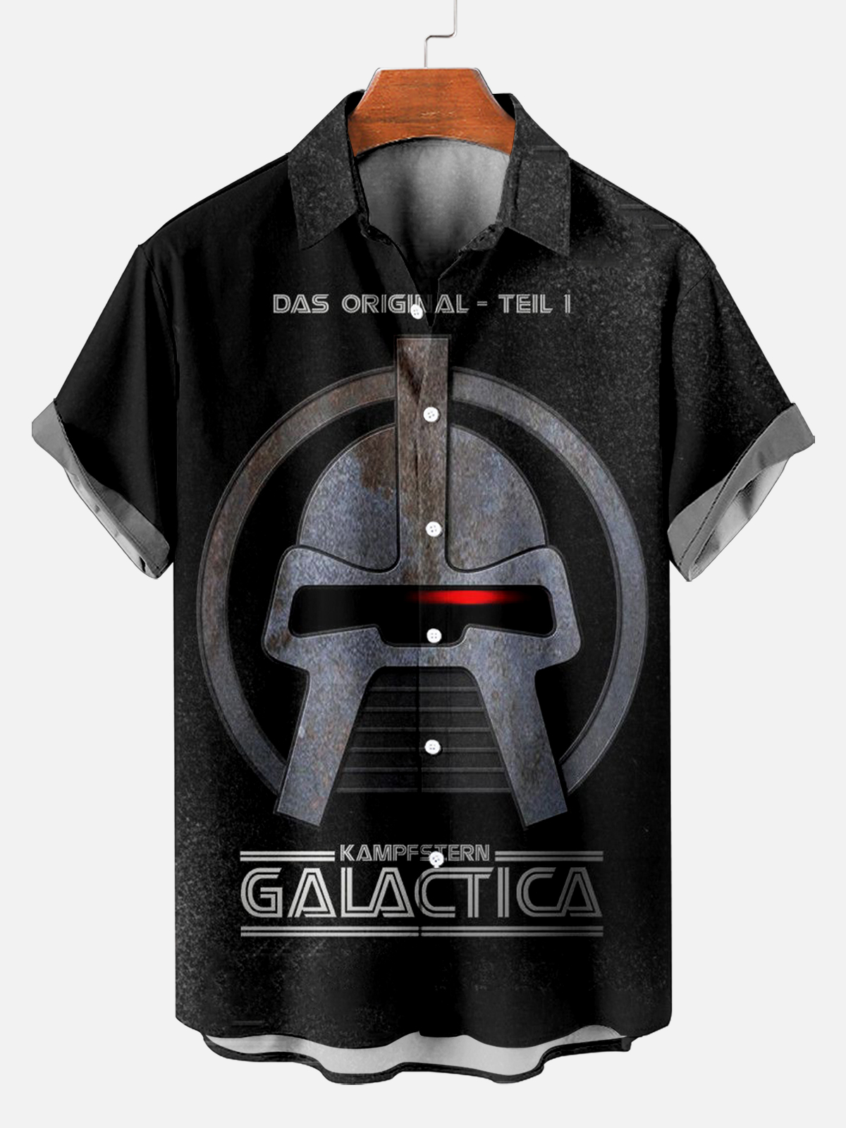 Classic Movie pattern short sleeved shirt