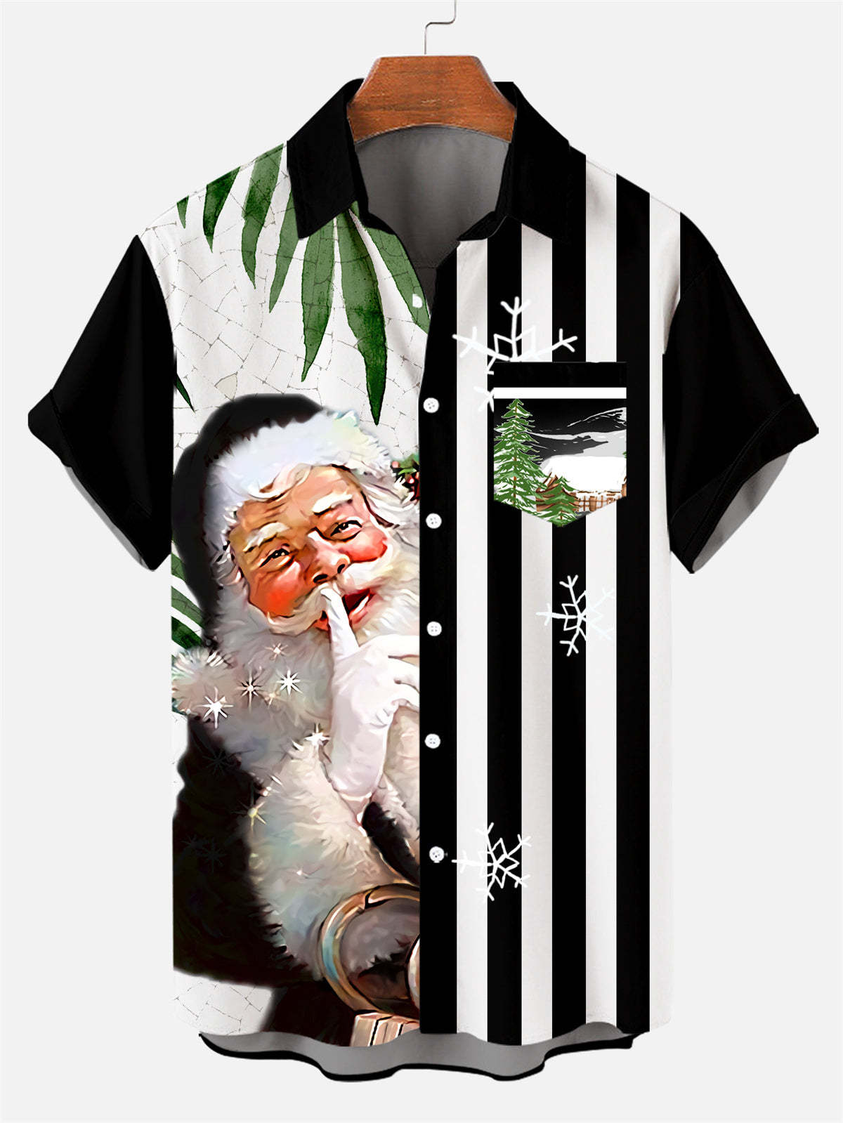 Christmas Santa Coming Men's Short Sleeve Shirt