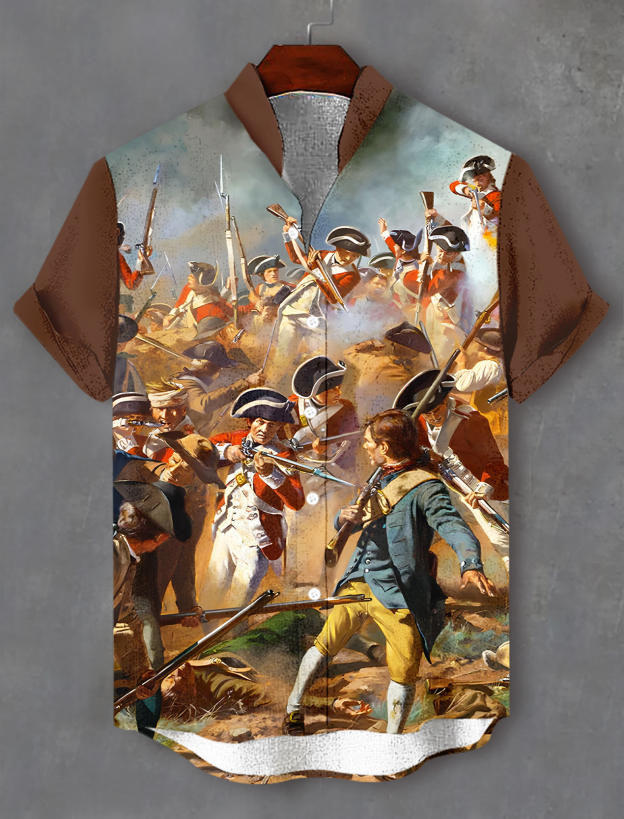 Men's illustration short sleeve shirt