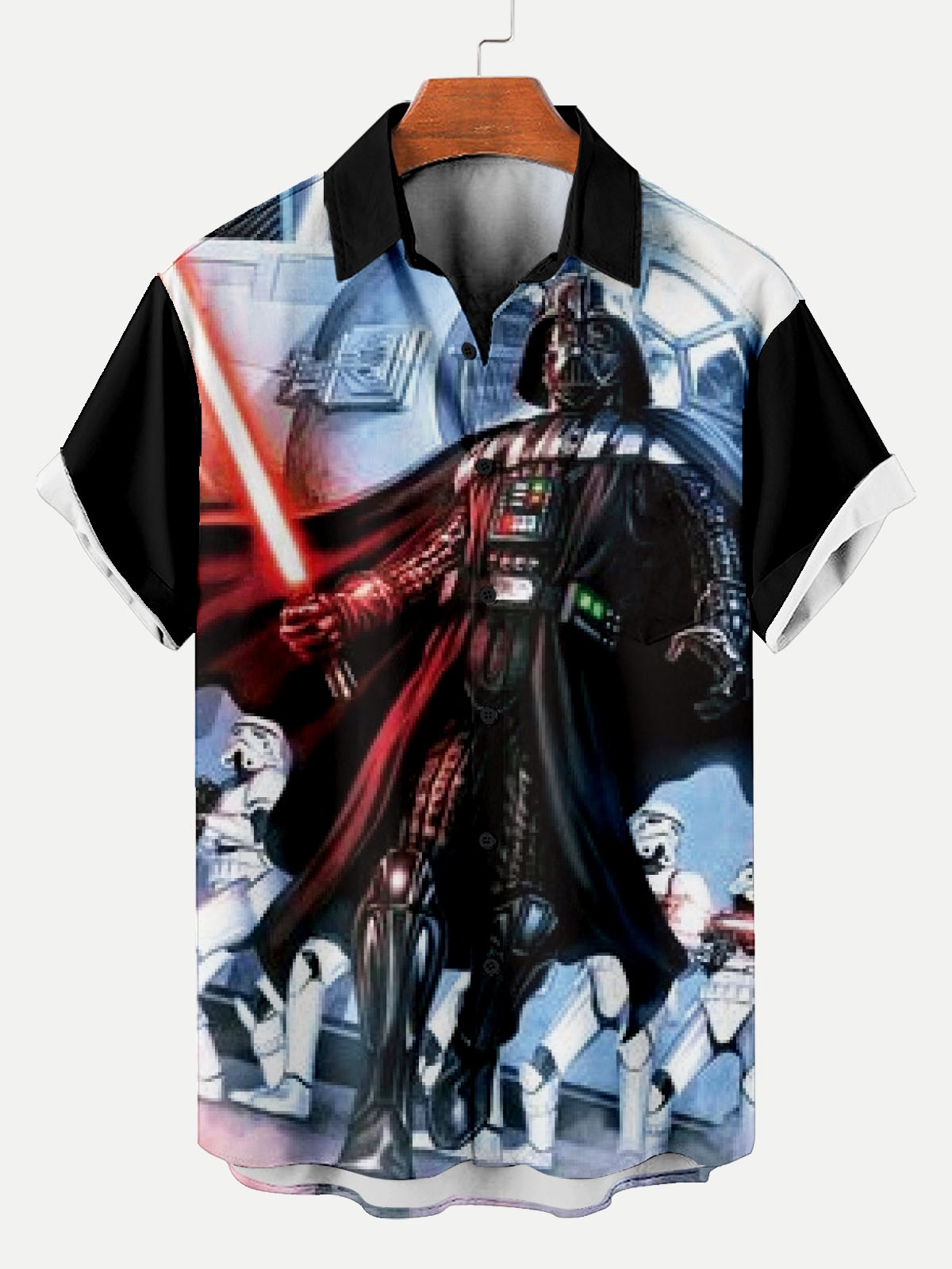  Classic Movie pattern short sleeved shirt