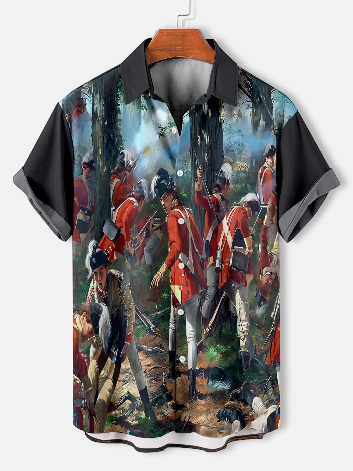 Men's Historical War Illustrated Short Sleeve Shirt