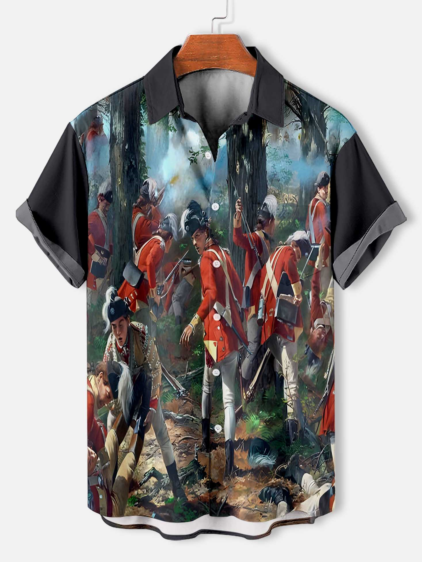 Men's Historical War Illustrated Short Sleeve Shirt