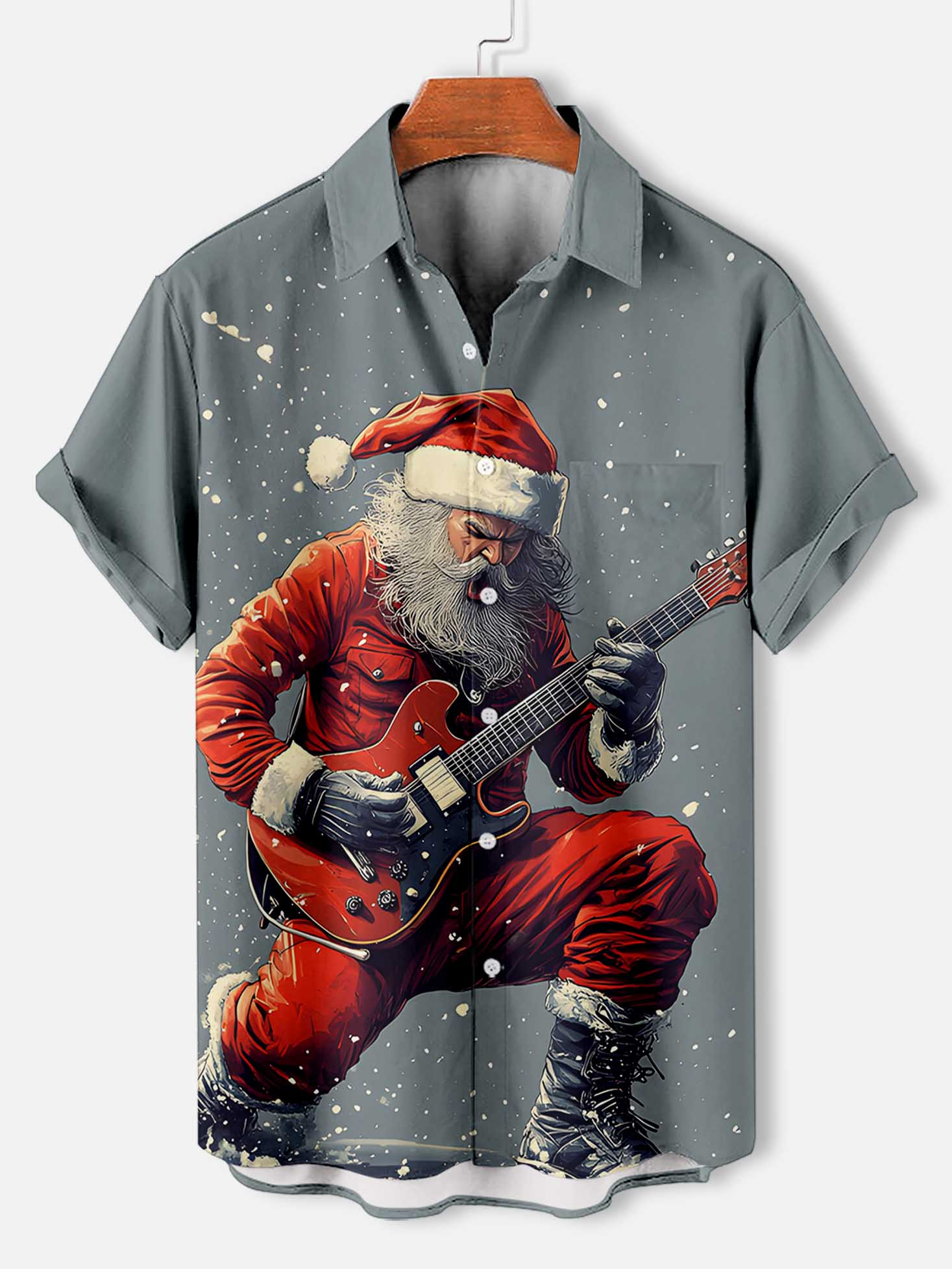 Men's Christmas Graphic Short Sleeve Shirt