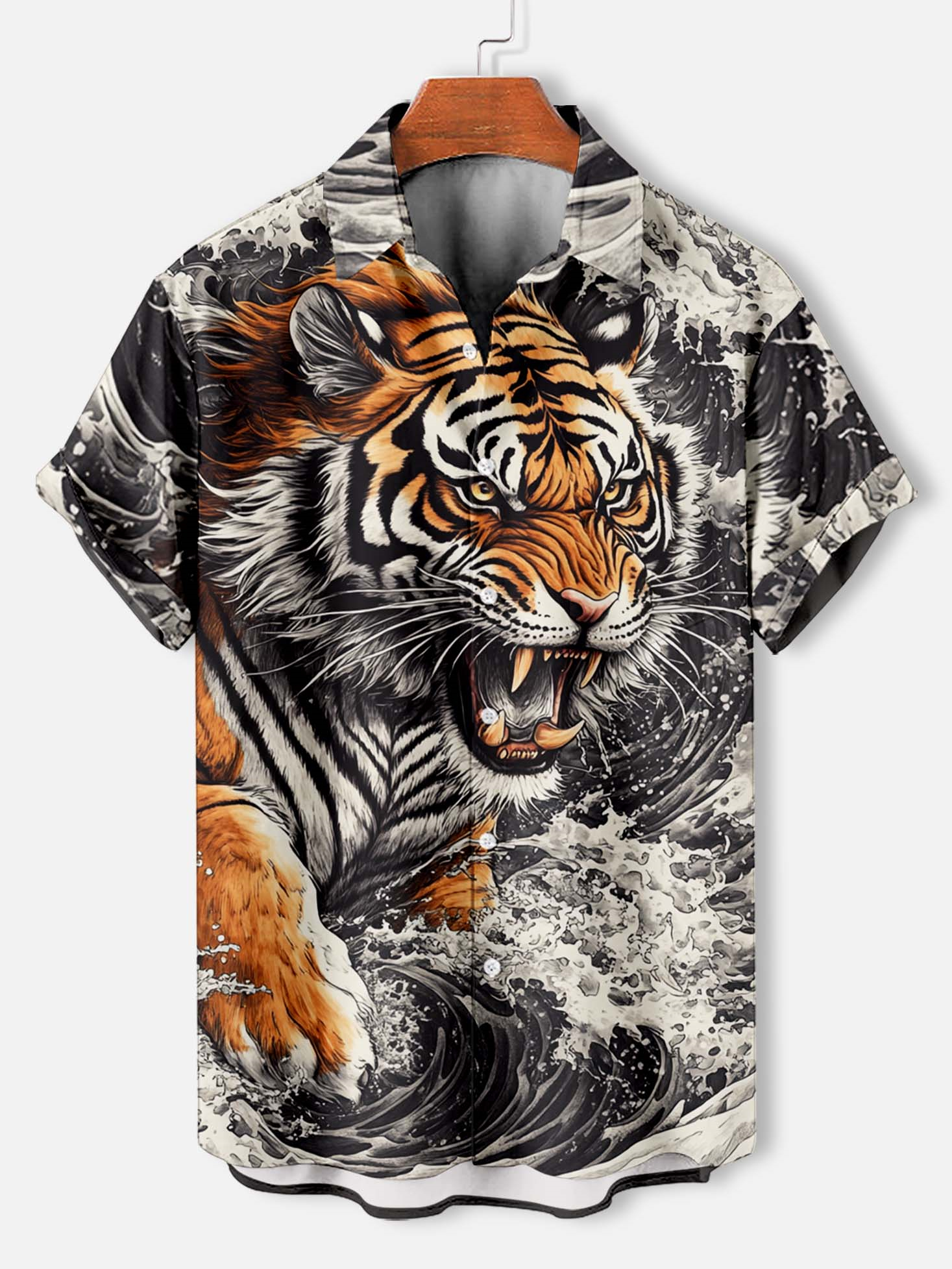 Men's Animal Graphic Short Sleeve Shirt