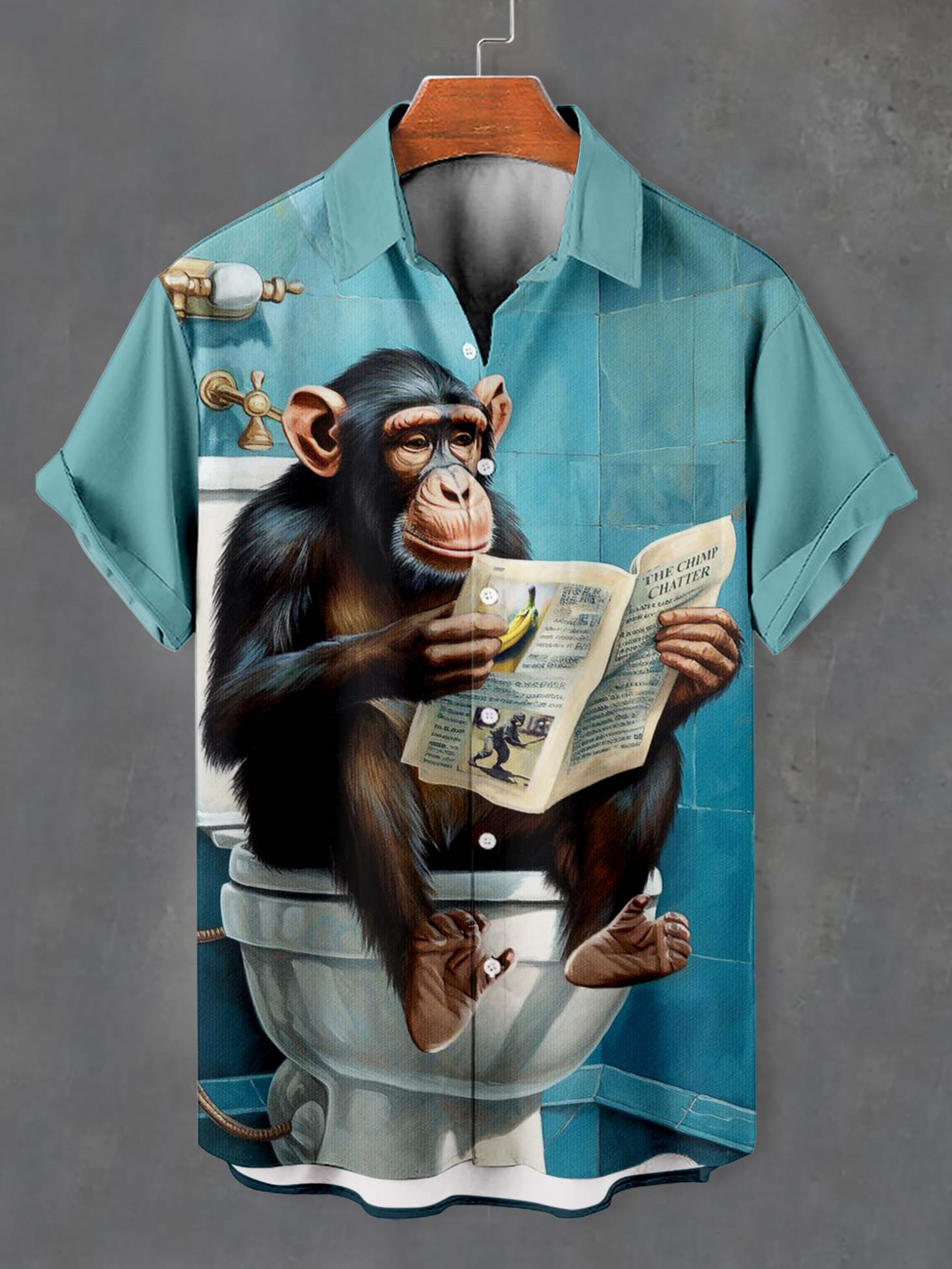 Men's Fun Animal Graphic Short Sleeve Shirt