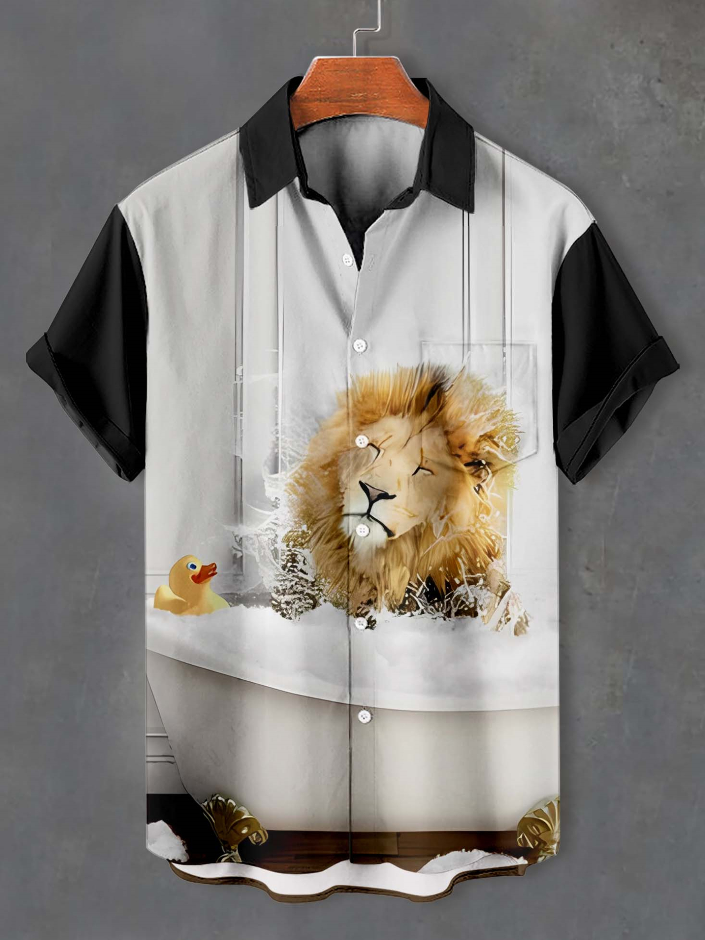 Men's Fun Animal Graphic Short Sleeve Shirt