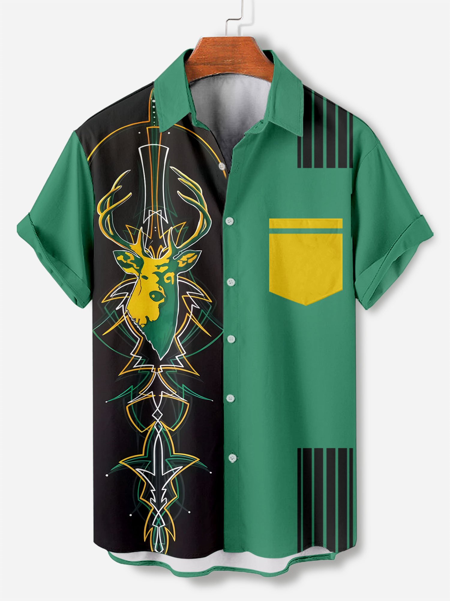 Men's Short Refreshing elegant hawaii Sleeve Shirt