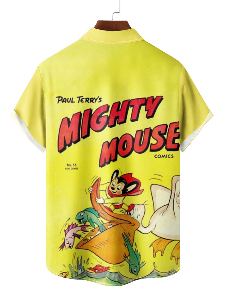 Classic Cartoon pattern short sleeved shirt