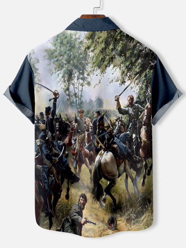 Men's Retro Graphic Short Sleeve Shirt