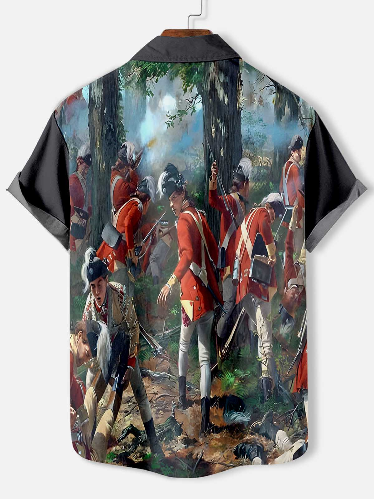 Men's Historical War Illustrated Short Sleeve Shirt