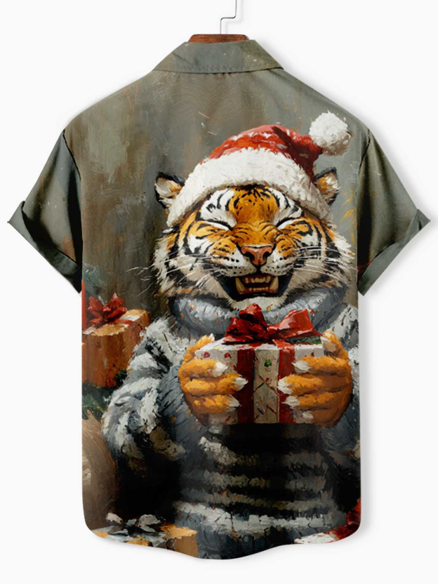 Men's Fun Animal Graphic Short Sleeve Shirt