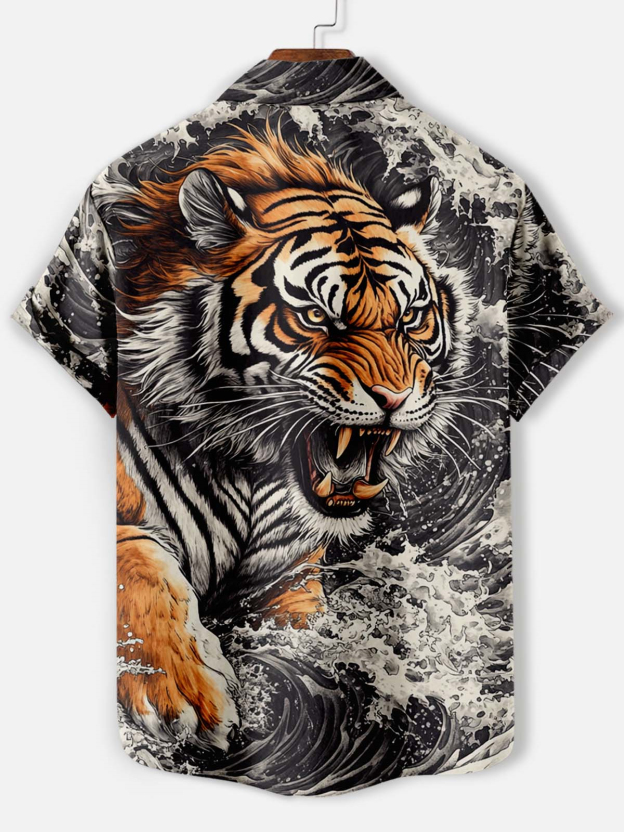 Men's Animal Graphic Short Sleeve Shirt