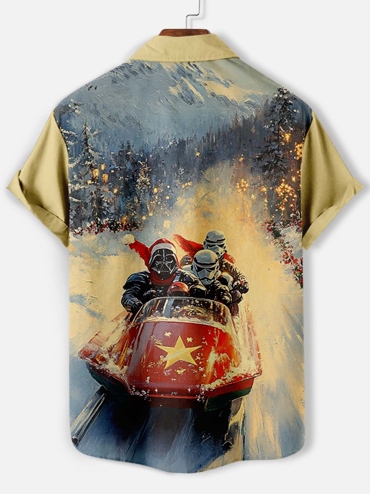Men's Classic Movie Christmas Graphic Short Sleeve Shirt