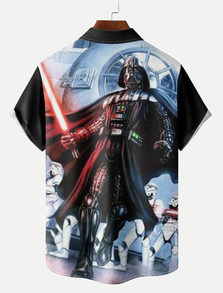  Classic Movie pattern short sleeved shirt