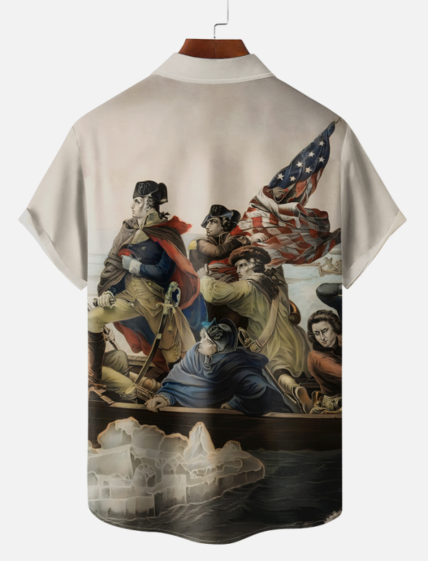 Men's Retro Graphic Short Sleeve Shirt