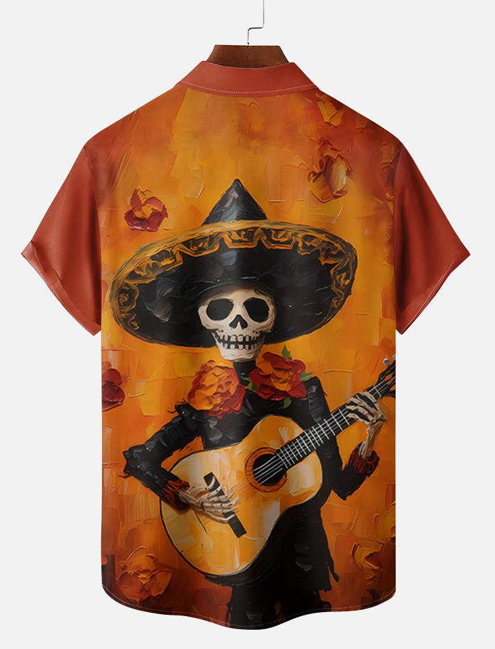 Men's Day of the Dead Graphic Short Sleeve Shirt